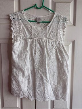 Knox Rose White Lace Cap Sleeve Blouse